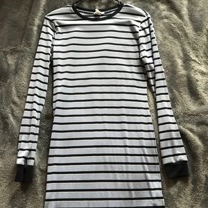 Stripped Body Con Dress